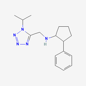 molecular formula C16H23N5 B7670188 2-phenyl-N-[(1-propan-2-yltetrazol-5-yl)methyl]cyclopentan-1-amine 