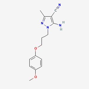 5-Amino-1-[3-(4-methoxyphenoxy)propyl]-3-methylpyrazole-4-carbonitrile