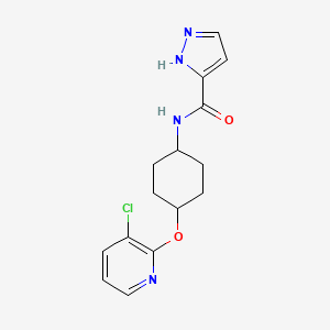 N-[4-(3-chloropyridin-2-yl)oxycyclohexyl]-1H-pyrazole-5-carboxamide