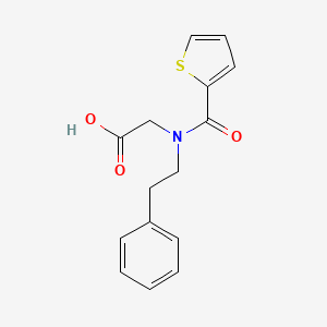 molecular formula C15H15NO3S B7670227 2-[2-Phenylethyl(thiophene-2-carbonyl)amino]acetic acid 