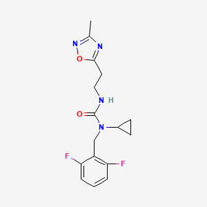 1-Cyclopropyl-1-[(2,6-difluorophenyl)methyl]-3-[2-(3-methyl-1,2,4-oxadiazol-5-yl)ethyl]urea