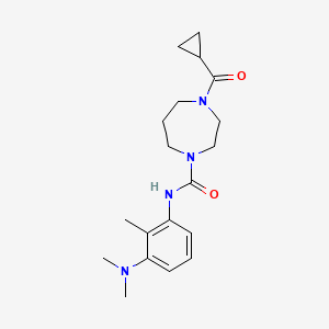 4-(cyclopropanecarbonyl)-N-[3-(dimethylamino)-2-methylphenyl]-1,4-diazepane-1-carboxamide