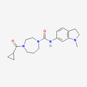 4-(cyclopropanecarbonyl)-N-(1-methyl-2,3-dihydroindol-6-yl)-1,4-diazepane-1-carboxamide