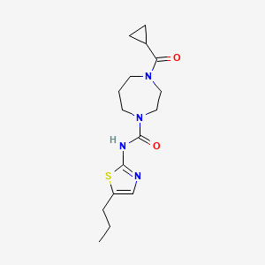 4-(cyclopropanecarbonyl)-N-(5-propyl-1,3-thiazol-2-yl)-1,4-diazepane-1-carboxamide