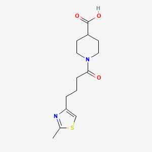 1-[4-(2-Methyl-1,3-thiazol-4-yl)butanoyl]piperidine-4-carboxylic acid