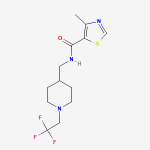 4-methyl-N-[[1-(2,2,2-trifluoroethyl)piperidin-4-yl]methyl]-1,3-thiazole-5-carboxamide