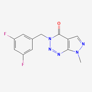 3-[(3,5-Difluorophenyl)methyl]-7-methylpyrazolo[3,4-d]triazin-4-one