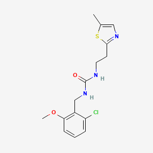 1-[(2-Chloro-6-methoxyphenyl)methyl]-3-[2-(5-methyl-1,3-thiazol-2-yl)ethyl]urea