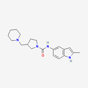 N-(2-methyl-1H-indol-5-yl)-3-(piperidin-1-ylmethyl)pyrrolidine-1-carboxamide