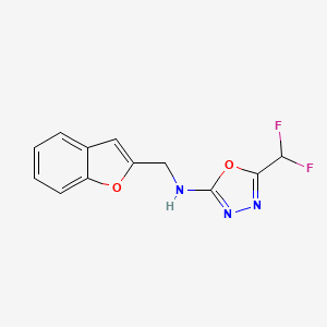 N-(1-benzofuran-2-ylmethyl)-5-(difluoromethyl)-1,3,4-oxadiazol-2-amine