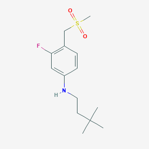 N-(3,3-dimethylbutyl)-3-fluoro-4-(methylsulfonylmethyl)aniline