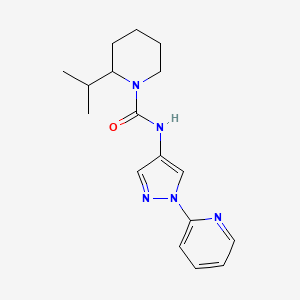 2-propan-2-yl-N-(1-pyridin-2-ylpyrazol-4-yl)piperidine-1-carboxamide