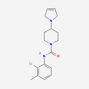 N-(2-chloro-3-methylphenyl)-4-(2,5-dihydropyrrol-1-yl)piperidine-1-carboxamide