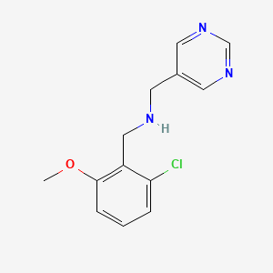 N-[(2-chloro-6-methoxyphenyl)methyl]-1-pyrimidin-5-ylmethanamine