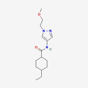 4-ethyl-N-[1-(2-methoxyethyl)pyrazol-4-yl]cyclohexane-1-carboxamide