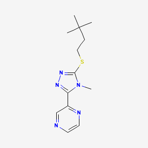 2-[5-(3,3-Dimethylbutylsulfanyl)-4-methyl-1,2,4-triazol-3-yl]pyrazine