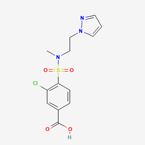 3-Chloro-4-[methyl(2-pyrazol-1-ylethyl)sulfamoyl]benzoic acid