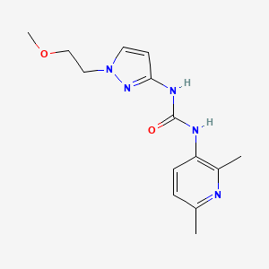 1-(2,6-Dimethylpyridin-3-yl)-3-[1-(2-methoxyethyl)pyrazol-3-yl]urea