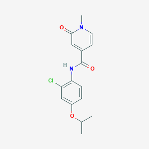 molecular formula C16H17ClN2O3 B7670543 N-(2-chloro-4-propan-2-yloxyphenyl)-1-methyl-2-oxopyridine-4-carboxamide 