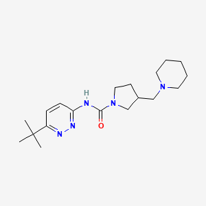 molecular formula C19H31N5O B7670555 N-(6-tert-butylpyridazin-3-yl)-3-(piperidin-1-ylmethyl)pyrrolidine-1-carboxamide 