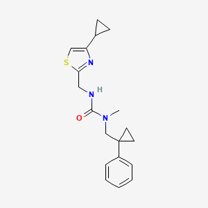 3-[(4-Cyclopropyl-1,3-thiazol-2-yl)methyl]-1-methyl-1-[(1-phenylcyclopropyl)methyl]urea