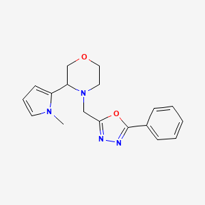 3-(1-Methylpyrrol-2-yl)-4-[(5-phenyl-1,3,4-oxadiazol-2-yl)methyl]morpholine