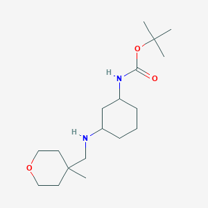 tert-butyl N-[3-[(4-methyloxan-4-yl)methylamino]cyclohexyl]carbamate