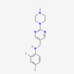 2,4-difluoro-N-[[2-(4-methylpiperazin-1-yl)pyrimidin-5-yl]methyl]aniline