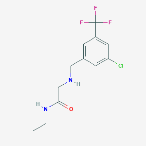 2-[[3-chloro-5-(trifluoromethyl)phenyl]methylamino]-N-ethylacetamide