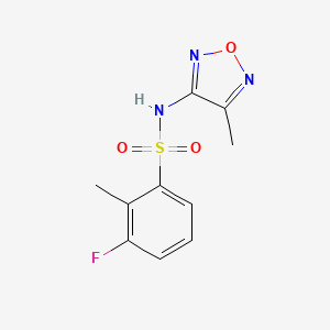 3-fluoro-2-methyl-N-(4-methyl-1,2,5-oxadiazol-3-yl)benzenesulfonamide