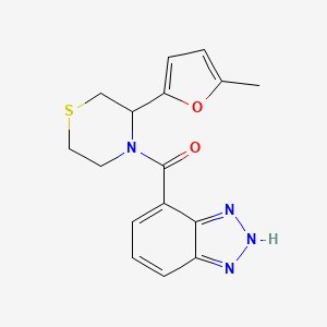 molecular formula C16H16N4O2S B7670689 2H-benzotriazol-4-yl-[3-(5-methylfuran-2-yl)thiomorpholin-4-yl]methanone 