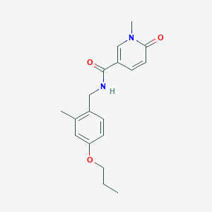 1-methyl-N-[(2-methyl-4-propoxyphenyl)methyl]-6-oxopyridine-3-carboxamide