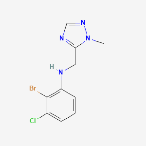 molecular formula C10H10BrClN4 B7670721 2-bromo-3-chloro-N-[(2-methyl-1,2,4-triazol-3-yl)methyl]aniline 