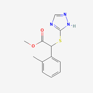 methyl 2-(2-methylphenyl)-2-(1H-1,2,4-triazol-5-ylsulfanyl)acetate