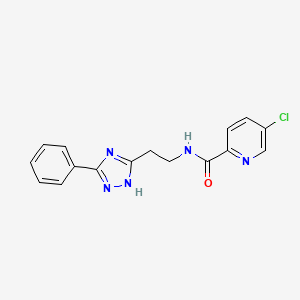 5-chloro-N-[2-(3-phenyl-1H-1,2,4-triazol-5-yl)ethyl]pyridine-2-carboxamide