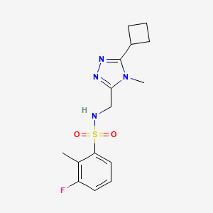 N-[(5-cyclobutyl-4-methyl-1,2,4-triazol-3-yl)methyl]-3-fluoro-2-methylbenzenesulfonamide