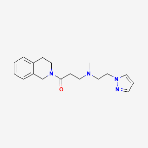 1-(3,4-dihydro-1H-isoquinolin-2-yl)-3-[methyl(2-pyrazol-1-ylethyl)amino]propan-1-one