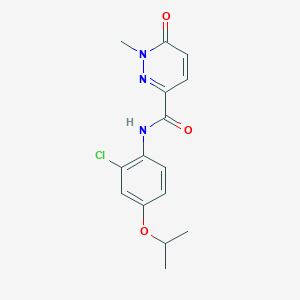 N-(2-chloro-4-propan-2-yloxyphenyl)-1-methyl-6-oxopyridazine-3-carboxamide