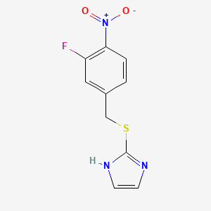 2-[(3-fluoro-4-nitrophenyl)methylsulfanyl]-1H-imidazole