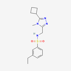 molecular formula C16H22N4O2S B7670775 N-[(5-cyclobutyl-4-methyl-1,2,4-triazol-3-yl)methyl]-3-ethylbenzenesulfonamide 