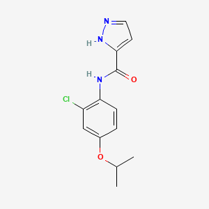 N-(2-chloro-4-propan-2-yloxyphenyl)-1H-pyrazole-5-carboxamide