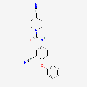 4-cyano-N-(3-cyano-4-phenoxyphenyl)piperidine-1-carboxamide