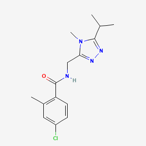 4-chloro-2-methyl-N-[(4-methyl-5-propan-2-yl-1,2,4-triazol-3-yl)methyl]benzamide