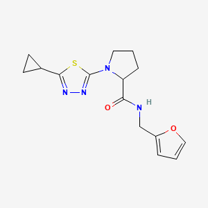 1-(5-cyclopropyl-1,3,4-thiadiazol-2-yl)-N-(furan-2-ylmethyl)pyrrolidine-2-carboxamide