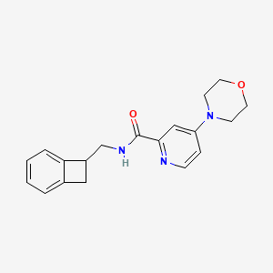 molecular formula C19H21N3O2 B7670944 N-(7-bicyclo[4.2.0]octa-1,3,5-trienylmethyl)-4-morpholin-4-ylpyridine-2-carboxamide 