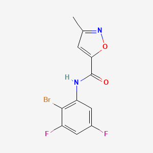 N-(2-bromo-3,5-difluorophenyl)-3-methyl-1,2-oxazole-5-carboxamide