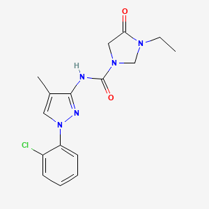 N-[1-(2-chlorophenyl)-4-methylpyrazol-3-yl]-3-ethyl-4-oxoimidazolidine-1-carboxamide