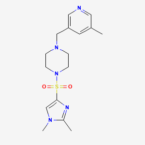 1-(1,2-Dimethylimidazol-4-yl)sulfonyl-4-[(5-methylpyridin-3-yl)methyl]piperazine