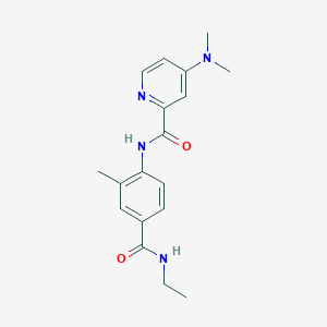 molecular formula C18H22N4O2 B7670988 4-(dimethylamino)-N-[4-(ethylcarbamoyl)-2-methylphenyl]pyridine-2-carboxamide 