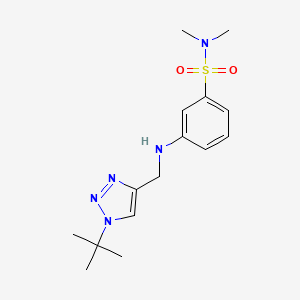 molecular formula C15H23N5O2S B7670993 3-[(1-tert-butyltriazol-4-yl)methylamino]-N,N-dimethylbenzenesulfonamide 